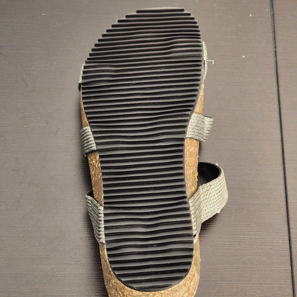Andrea Michele Sandals Silver Women's 40 Made In Italy Style 24910 Cork Bling‎